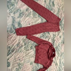Victorias Secret Pink Thermal Sleepwear Set Size XS
